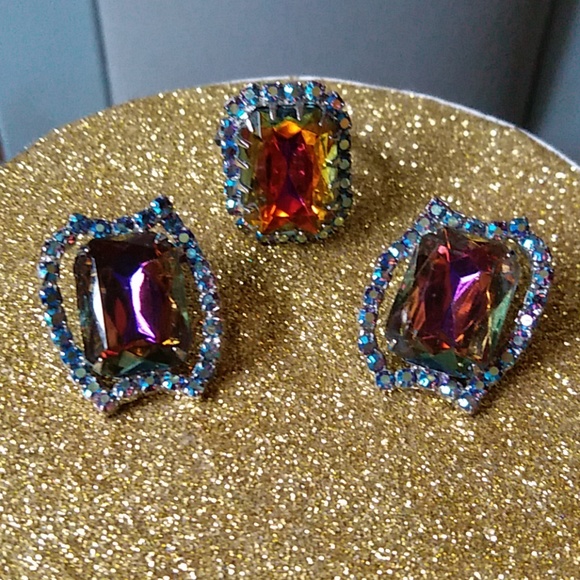 Stunning Vintage Aurora Borealis Jewelry 1950's - Picture 1 of 8